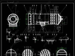 脱硫喷淋塔cad图纸